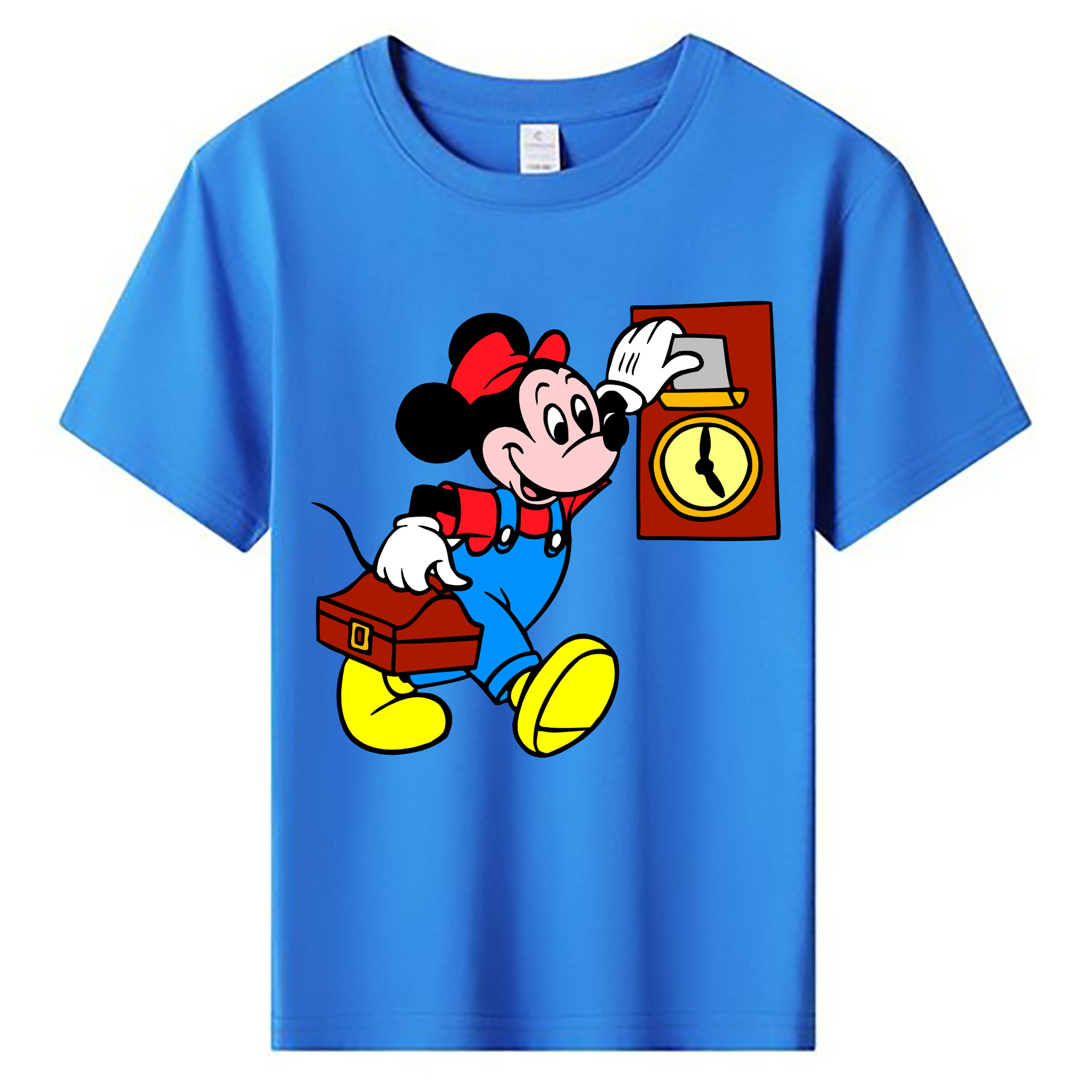 ミッキーマウス Mickey Mouse 綿100％キッズTシャツ（フロントプリント）